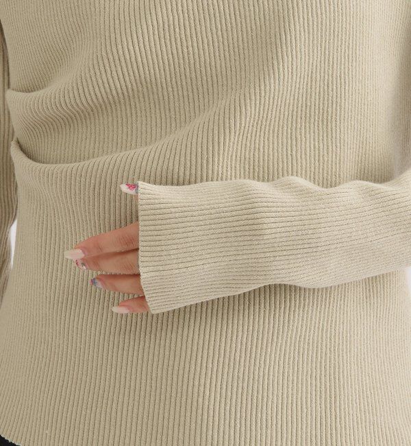  「オフショルリブニット」|ニット・セーター|