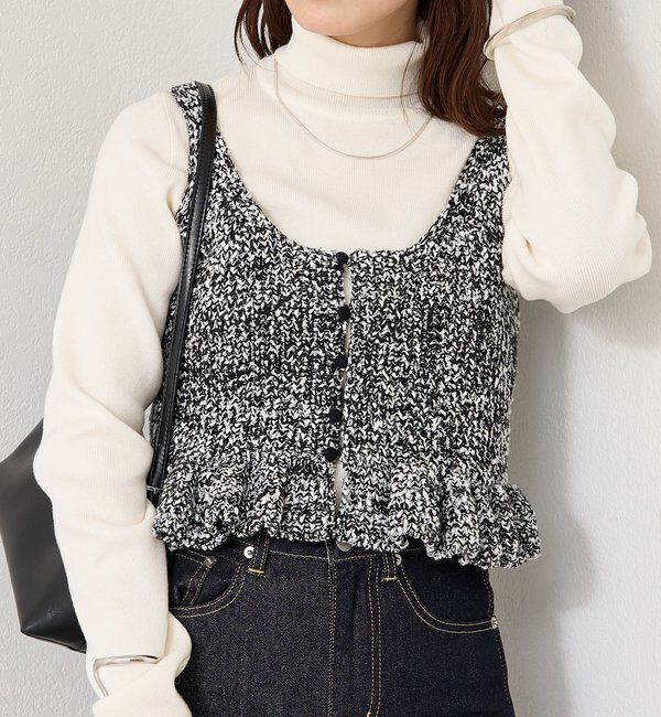  「メランジニットフリルビスチェ」|ニット・セーター|