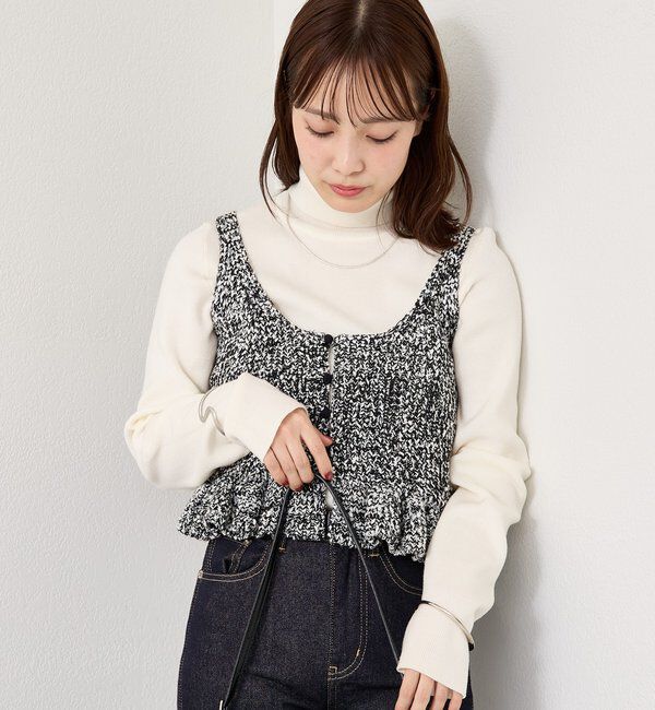  「メランジニットフリルビスチェ」|ニット・セーター|