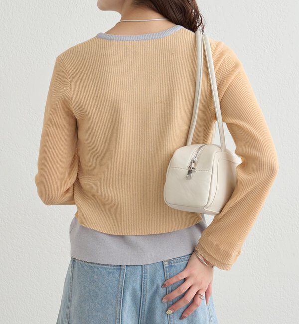  「ショルダースリットレイヤードニット」|ニット・セーター|