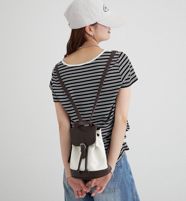  「ベルト付きコンビミニリュック」|トートバッグ|