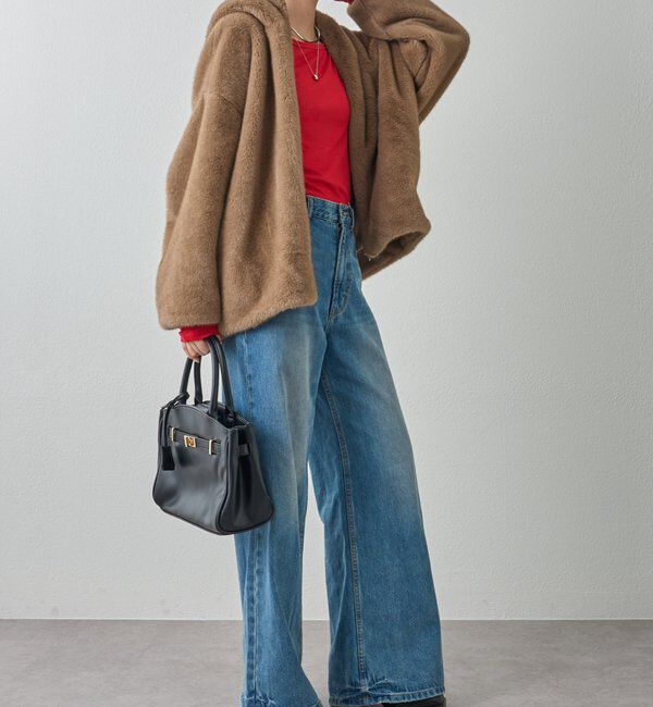  「フードフェイクファーブルゾン」|ベスト・ジレ|