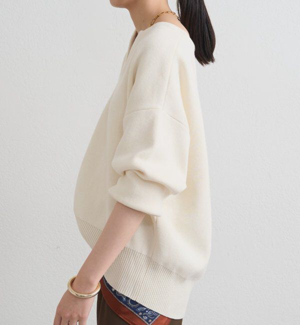  「【@_shirabe.s_コラボ】スウェットライクスキッパーニット」|ニット・セーター|