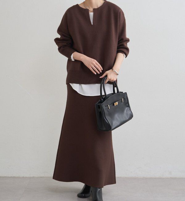  「【@_shirabe.s_コラボ】スウェットライクスキッパーニット」|ニット・セーター|