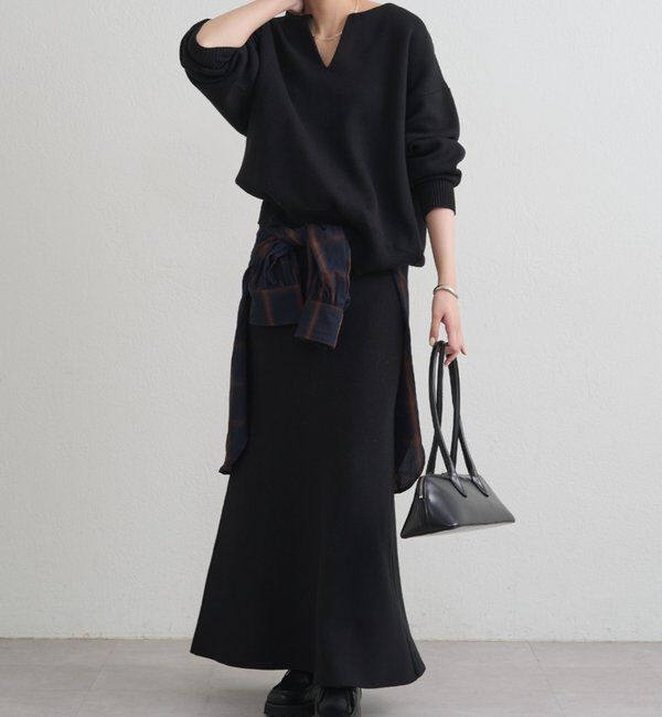  「【@_shirabe.s_コラボ】スウェットライクスキッパーニット」|ニット・セーター|