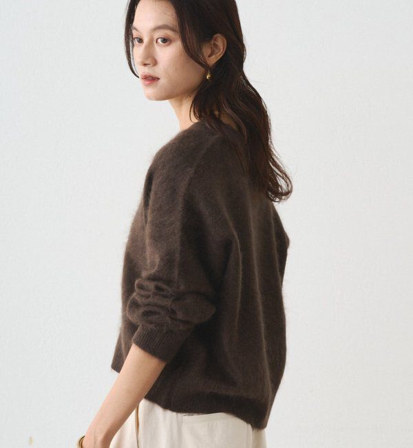  「シャギーショートニットカーディガン」|ニット・セーター|