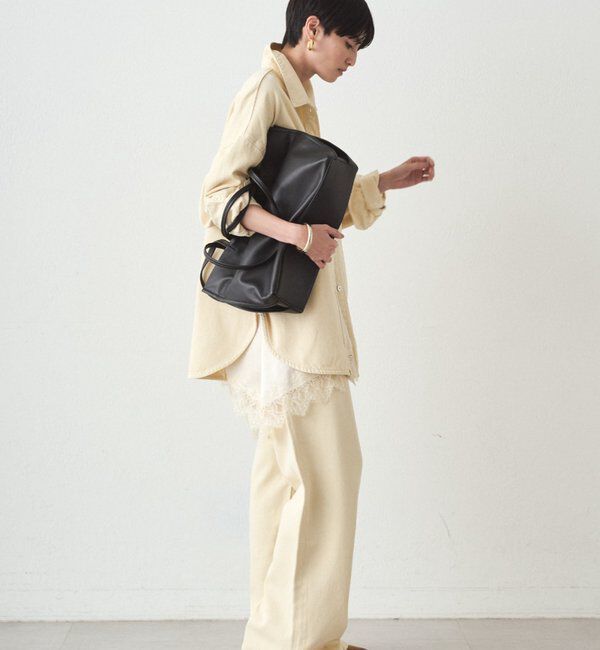  「ワイドカラーデニムパンツ」|デニム|