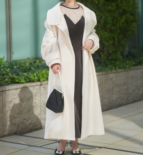  「【結婚式/ドレス/サイズ展開あり】配色シアーベアデザインワンピース」|ドレス|