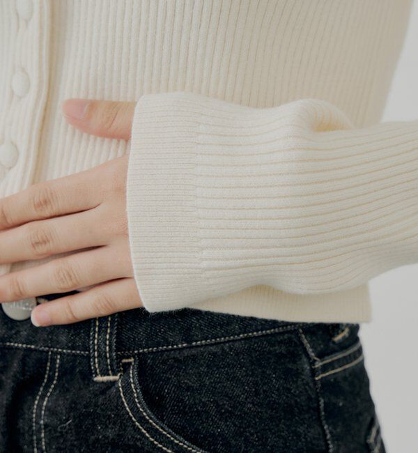  「【SALON by Chico】ファー襟取り外しコンパクトトップス」|ニット・セーター|