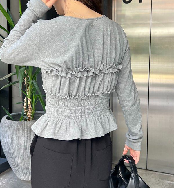  「【体感＋4℃】ベアシャーリング裏起毛トップス」|Tシャツ・カットソー|