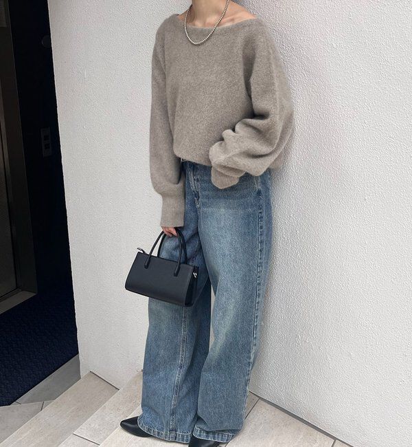  「ファーウールオフショルニット」|ニット・セーター|