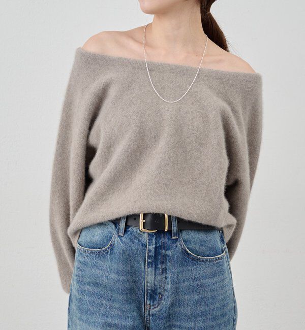  「ファーウールオフショルニット」|ニット・セーター|