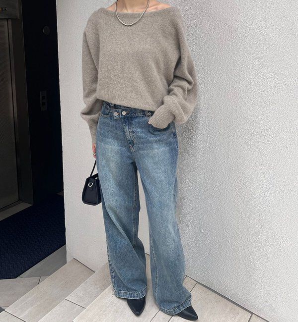  「ファーウールオフショルニット」|ニット・セーター|