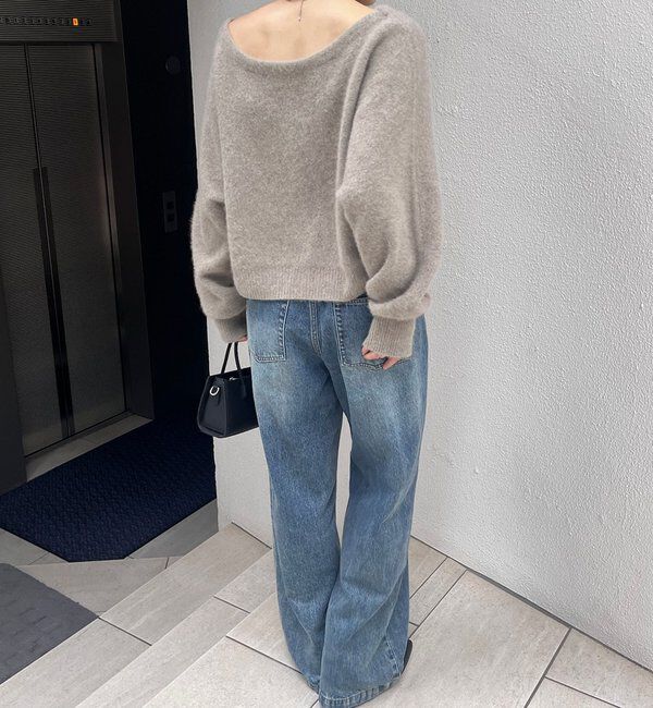  「ファーウールオフショルニット」|ニット・セーター|