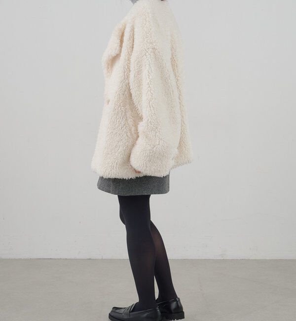  「ノーカラーボアコート」|その他|