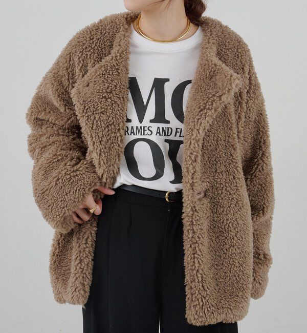  「ノーカラーボアコート」|その他|