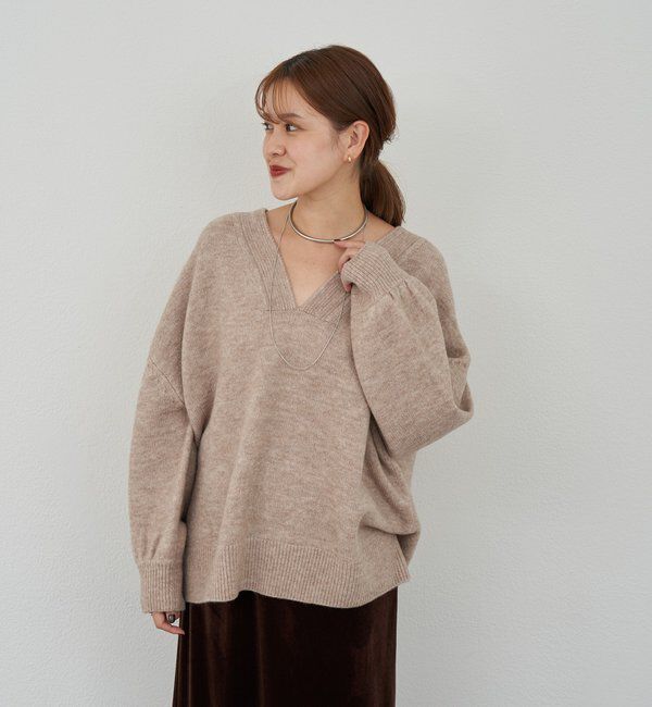 「【@kanako_ikiコラボカラー】【全骨格キレイ見え】ウェーブネックニット」|ニット・セーター|