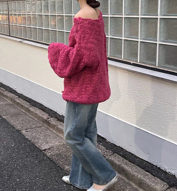  「テクスチャーオーバーニット」|パーカー|