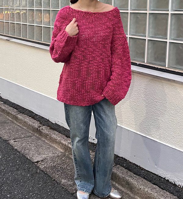  「テクスチャーオーバーニット」|パーカー|