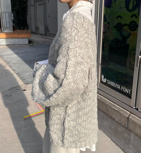  「テクスチャーオーバーニット」|パーカー|