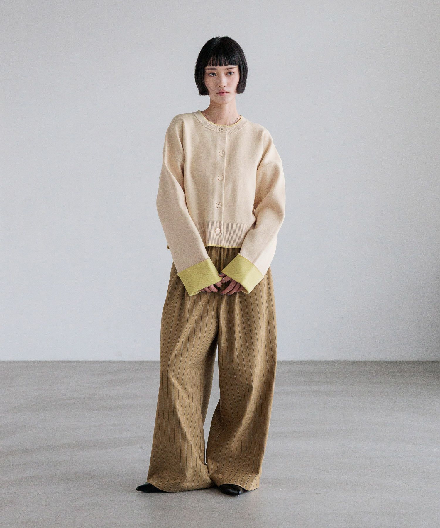 LOWRYS FARM「ギャザーワイドイージーパンツ」|チノ|