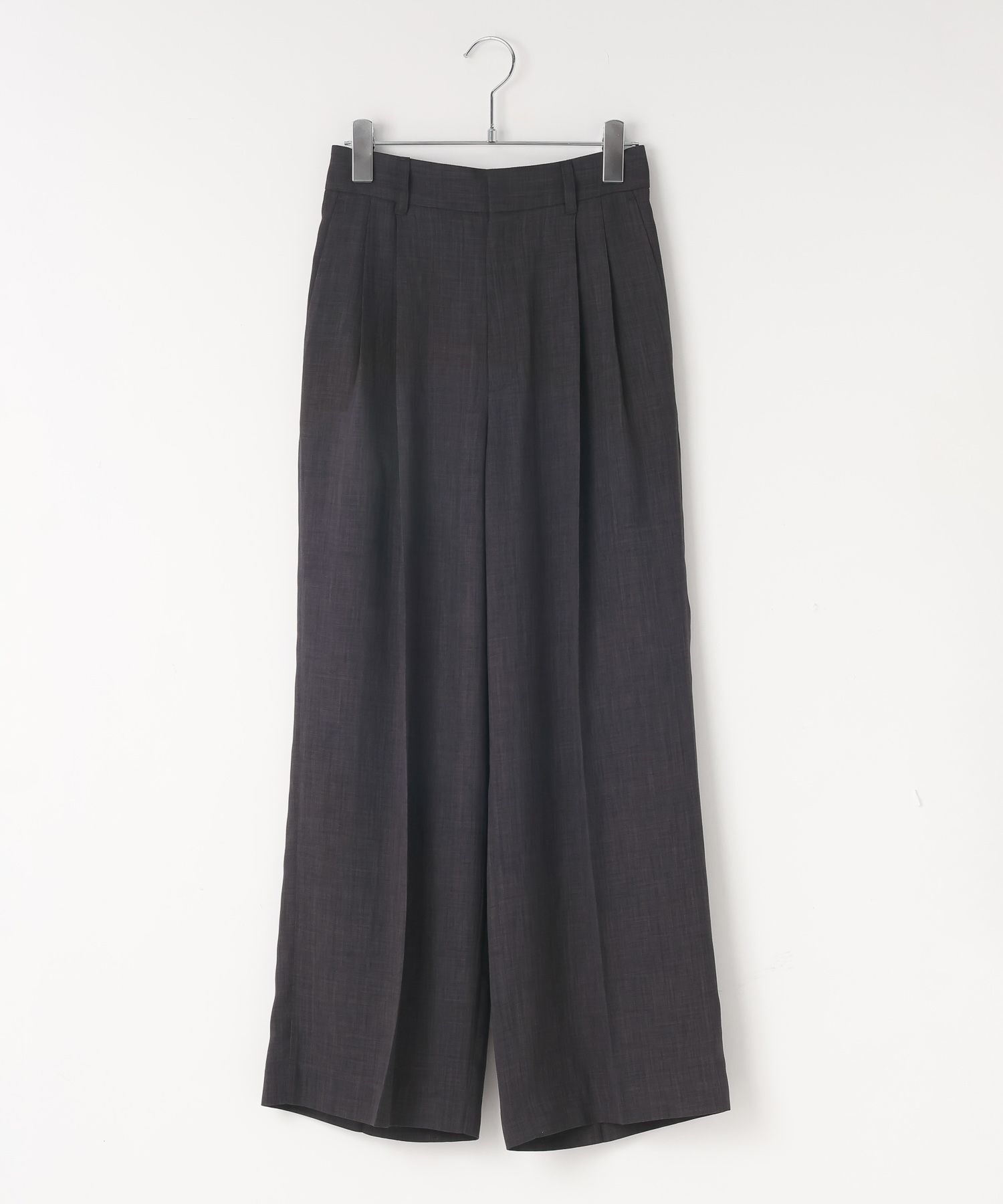 LOWRYS FARM「バスケットワイドパンツ」|スラックス|GRY8