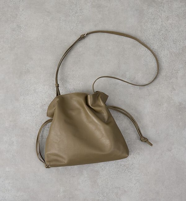 collex「レザーキンチャクポシェット ショルダーバッグ」|ショルダー・メッセンジャー|モスグリーン