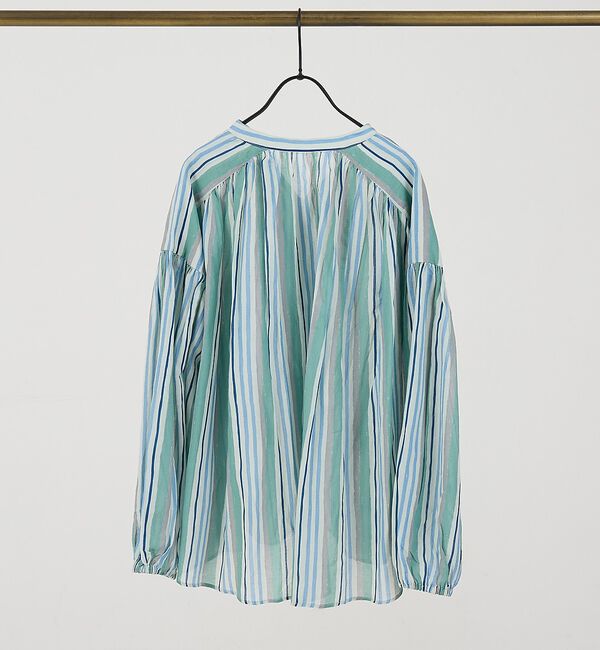 collex「ブロックプリント ユラギ ストライプブラウス【予約】」|シャツ・ブラウス|
