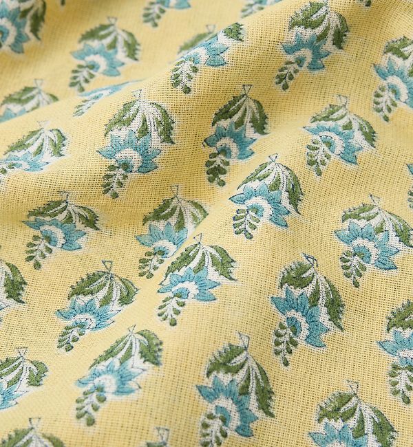 collex「マルチクロス ボニータ花柄 ブロックプリント 145&times;225」|ブランケット|