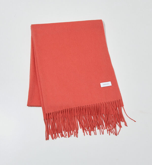 ABAHOUSE「ウール&times;カシミヤ ベーシック マフラー 幅70&times;長さ180」|マフラー|オレンジ