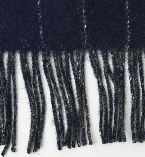 ABAHOUSE「【ウール&times;カシミヤ】細幅マフラー 30&times;170【ピンストライプ/チェック】」|マフラー|