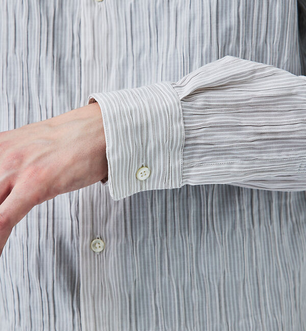 ABAHOUSE「【リンクルストライプ】レギュラーカラーシャツ」|シャツ・ブラウス|