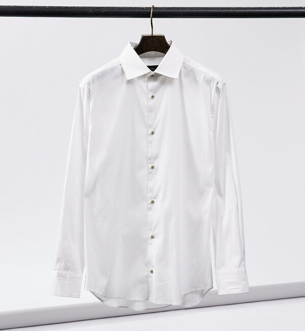 ABAHOUSE「【SUPER GUM】レギュラーカラー ブロードシャツ」|シャツ・ブラウス|ホワイト