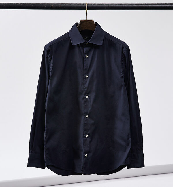 ABAHOUSE「【SUPER GUM】レギュラーカラー ブロードシャツ」|シャツ・ブラウス|ダークネイビー