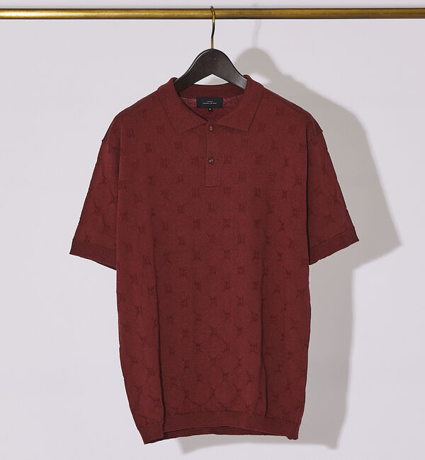 ABAHOUSE「【レーヨン&times;ラミー】ニットポロシャツ」|ポロシャツ|ライトブラウン