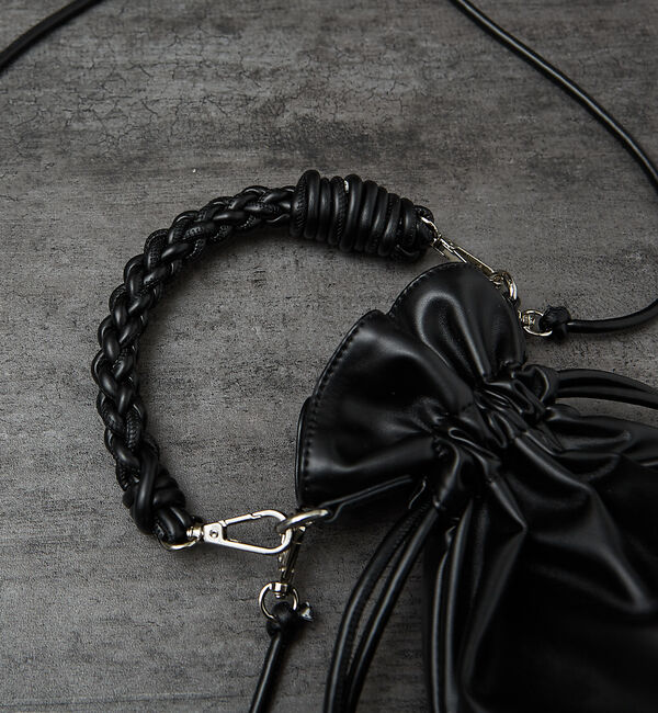 ABAHOUSE「【マルチウェイ】 フェイクレザー 巾着ショルダーバッグ / ユニセックス」|ショルダー・メッセンジャー|