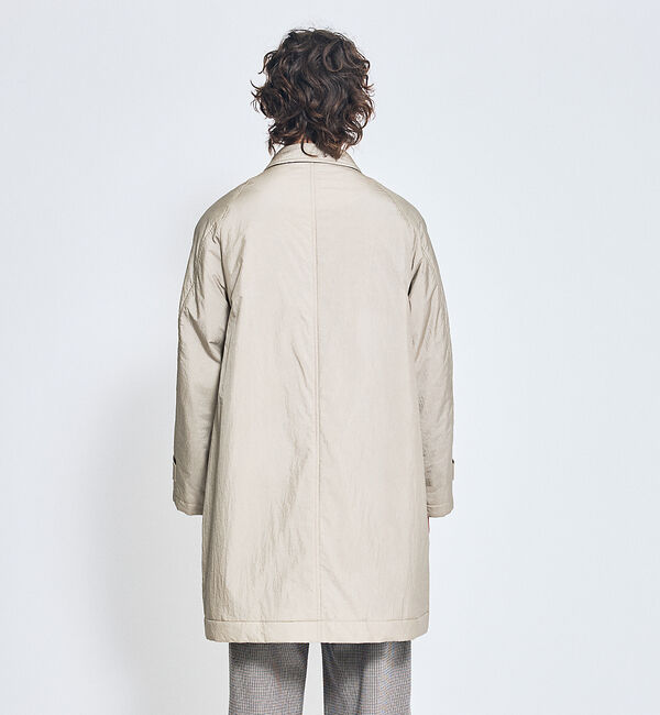 ABAHOUSE「ワッシャーナイロン 中綿パデットコート / Padded Half Coat /」|ステンカラーコート|