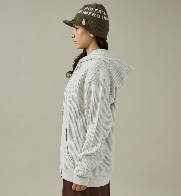 ABAHOUSE「【JEMORGAN /ジェーイーモーガン】ビッグワッフルWジップパーカー/フーデ」|パーカー|