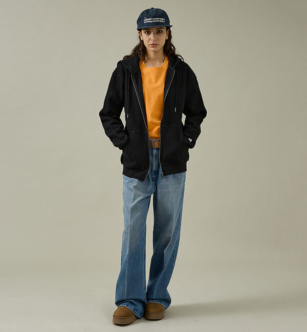 ABAHOUSE「【JEMORGAN /ジェーイーモーガン】ビッグワッフルWジップパーカー/フーデ」|パーカー|