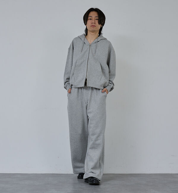ABAHOUSE「【AH ABAHOUSE】クロップド ダブルジップ スウェットフーディー / セ」|パーカー|