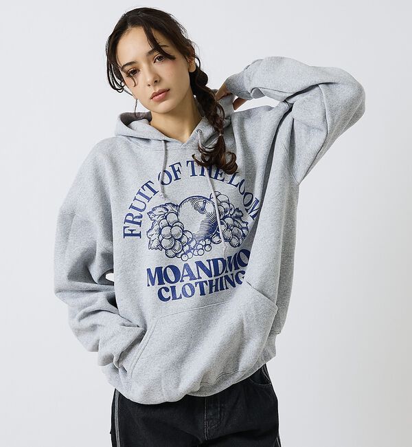 ABAHOUSE「【MOANDMO （モーアンドモー）&times; FRUIT OF THE LOOM（フル」|パーカー|グレー
