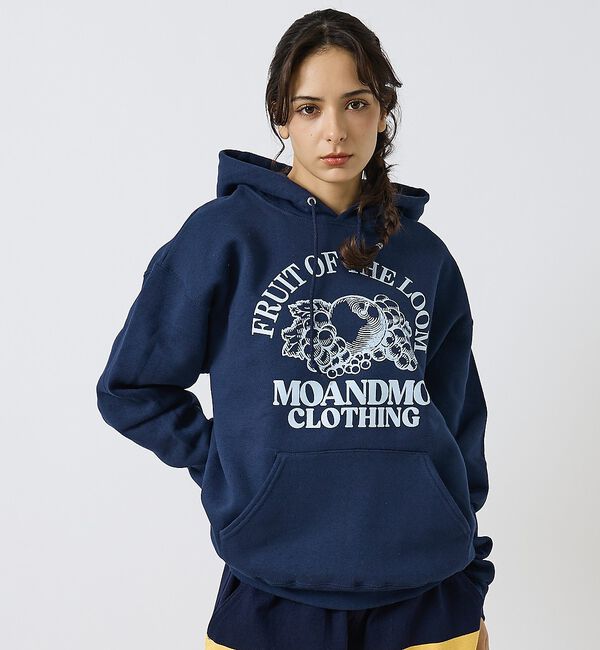 ABAHOUSE「【MOANDMO （モーアンドモー）&times; FRUIT OF THE LOOM（フル」|パーカー|ネイビー