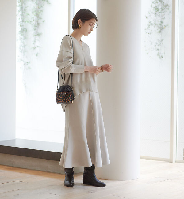 Rouge vif「【セットアップ対応】フレアニットスカート」|スカート|