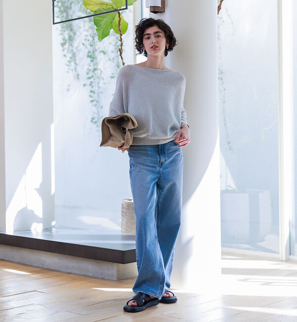 Rouge vif「ラメメッシュワイドニットプルオーバー」|ニット・セーター|