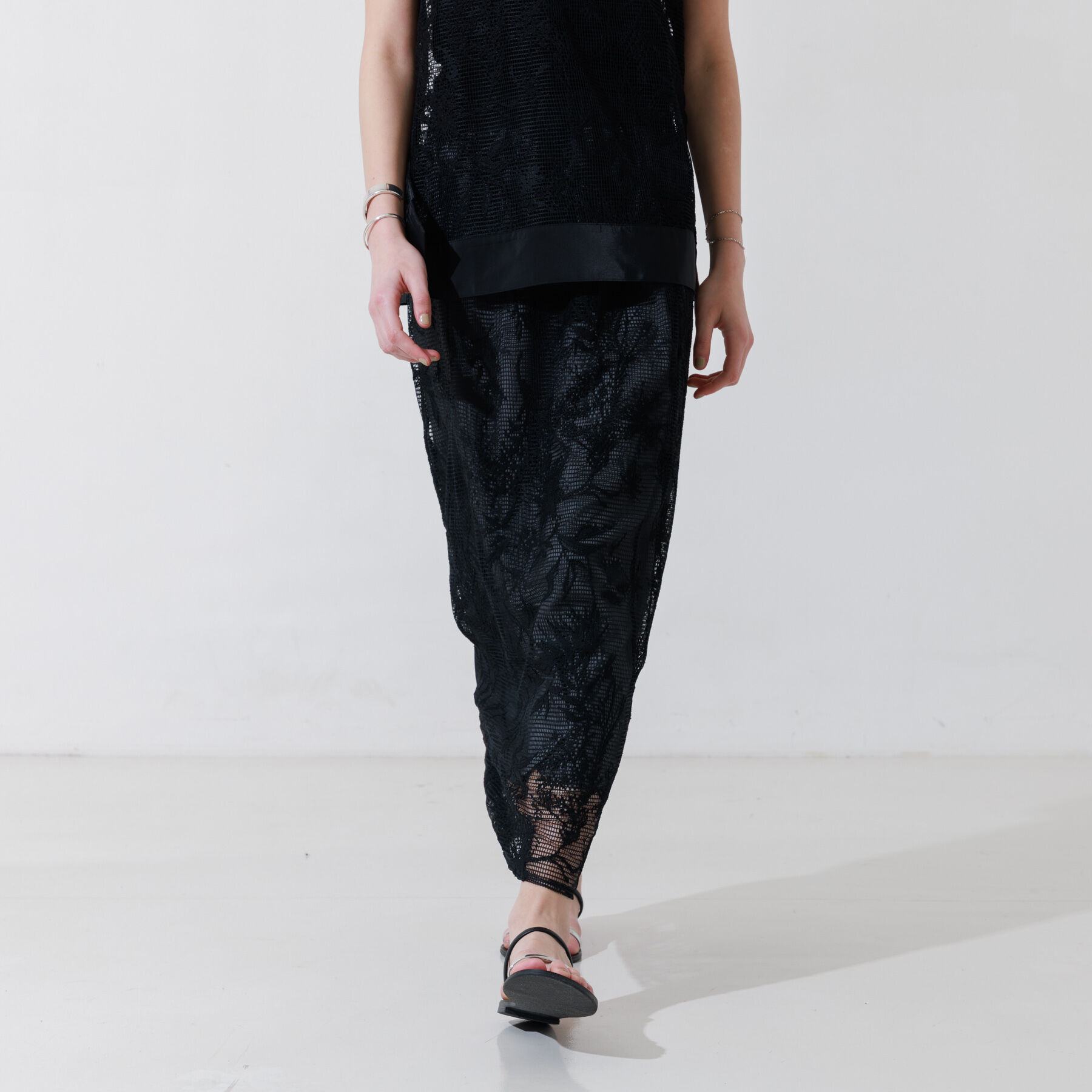 Rouge vif「【セットアップ対応】ボタニカルレースタイトスカート」|スカート|