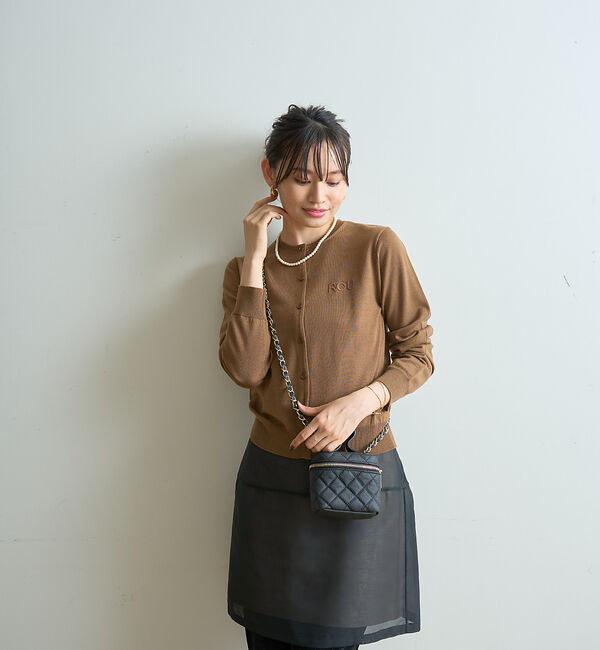 Rouge vif「ロゴ刺繍カーディガン」|カーディガン|