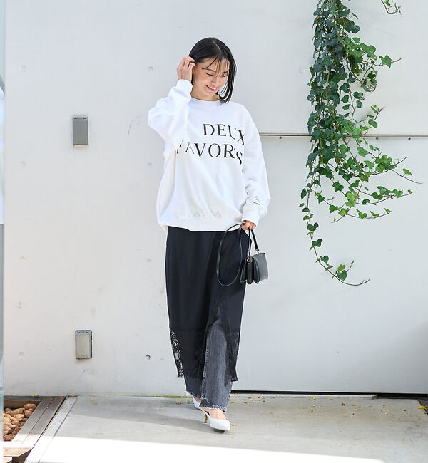 Rouge vif「オーバーサイズロゴスウェット」|スウェット・ジャージ|