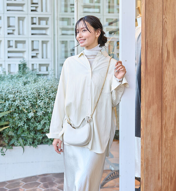 Rouge vif「とろみレーヨンオーバーサイズシャツ」|シャツ・ブラウス|