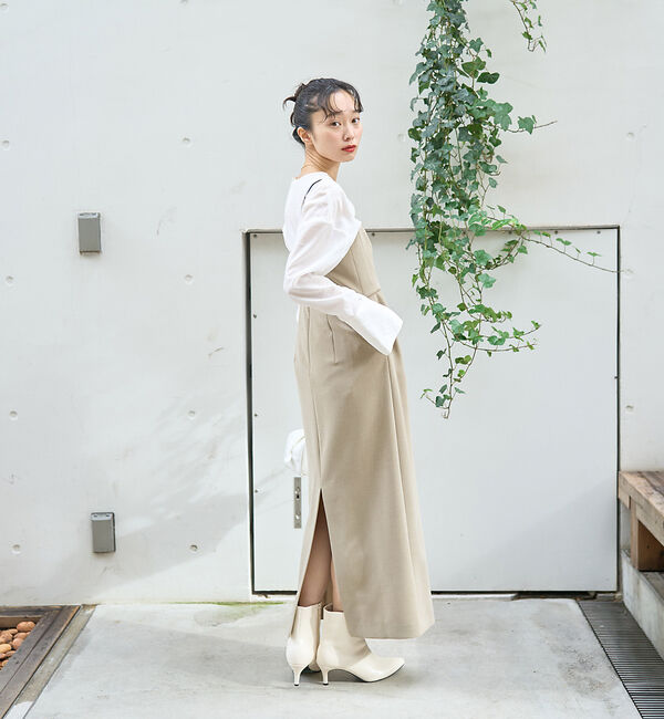 Rouge vif「クルーネック袖ギャザーシアーブラウス」|シャツ・ブラウス|