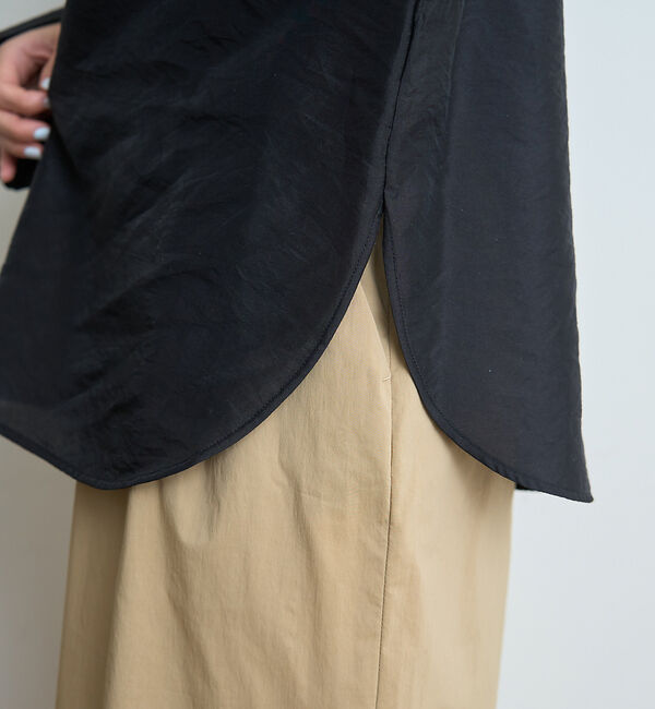 Rouge vif「クルーネック袖ギャザーシアーブラウス」|シャツ・ブラウス|